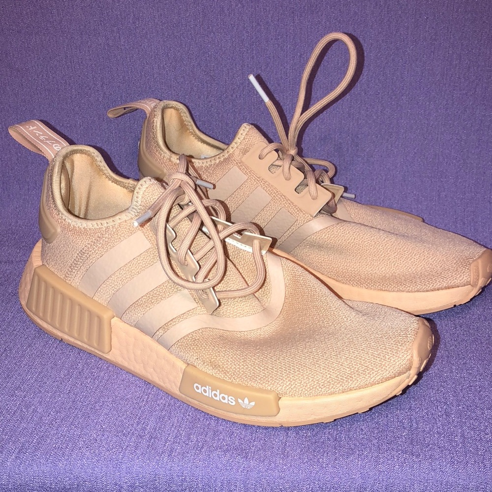 Used Adidas Women's NMD_R1 Running Shoes Pink Lace Up Size 8
